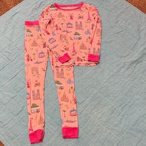 Little Sleepies Paris theme Pink Kids Pajamas